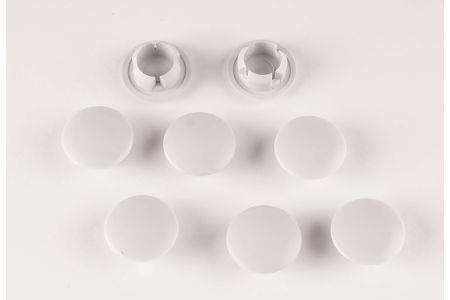 Afdekdopjes zijgeleiders licht grijs (18)