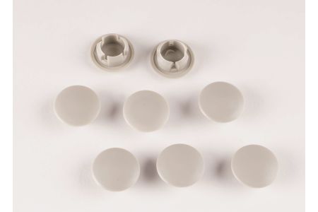 Afdekdopjes zijgeleiders grijs/groen taupe