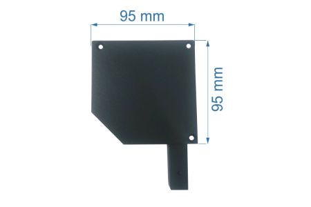 Ritz Screen Zijkapje ANTRACIET STRUCTUUR ZONDER stift 95